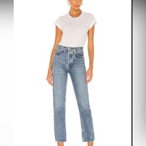 Agolde Blue Straight Leg Jeans